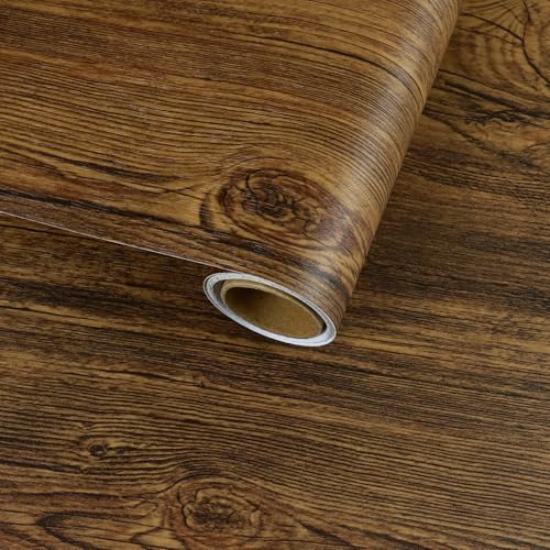 VaryFloral Möbelfolie Holzoptik tiefbraun Selbstklebende Tapete Holz Effekt 30cmx300cm Tapete Holz Verdickte Textur Klebefolie Möbelklebefolie Vintage Arbeitsplatte Folie Küche Tisch Wohnzimmer VaryFloral Möbelfolie Holzoptik tiefbraun Selbstklebende Tapete Holz Effekt 30cmx300cm Tapete Holz Verdickte Textur Klebefolie Möbelklebefolie Vintage Arbeitsplatte Folie Küche Tisch Wohnzimmer von VaryFloral