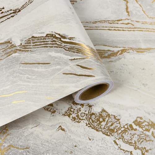VaryFloral Selbstklebende Tapete 30cmx1000cm Marmor Tapete Matt Marmor Folie Gold Beige Möbelfolie Selbstklebend Marmoroptik Wandtapete Verdickt Wasserfest Folie Arbeitsplatte Badezimmer Schublade VaryFloral Selbstklebende Tapete 30cmx1000cm Marmor Tapete Matt Marmor Folie Gold Beige Möbelfolie Selbstklebend Marmoroptik Wandtapete Verdickt Wasserfest Folie Arbeitsplatte Badezimmer Schublade von VaryFloral
