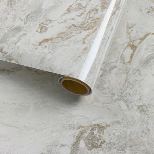 VaryFloral Selbstklebende Tapete Marmoroptik Beige Goldene Klebefolie Möbel 30cmx300cm Arbeitsplatte Folie Glänzend Vinyltapete Selbstklebend Wasserdicht Verdickte Klebefolien für Möbel Kabinett VaryFloral Selbstklebende Tapete Marmoroptik Beige Goldene Klebefolie Möbel 30cmx300cm Arbeitsplatte Folie Glänzend Vinyltapete Selbstklebend Wasserdicht Verdickte Klebefolien für Möbel Kabinett von VaryFloral