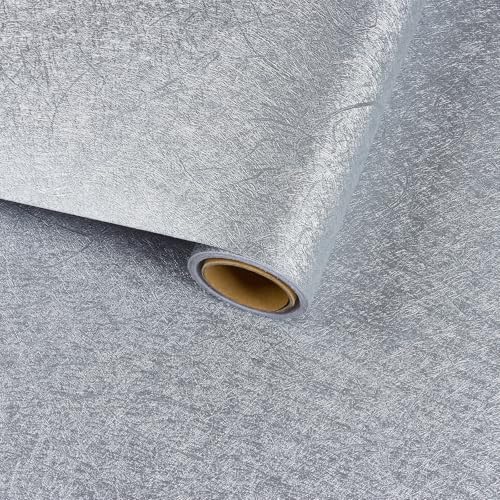 VaryFloral Tapete Silber Klebefolie Möbel 30cmx300cm Fototapete Selbstklebend Tapeten Wasserdicht Modernes Dickicht Schrankfolien Selbstklebend Luxus Silber Folie Arbeitsplatte Küche Kabinett VaryFloral Tapete Silber Klebefolie Möbel 30cmx300cm Fototapete Selbstklebend Tapeten Wasserdicht Modernes Dickicht Schrankfolien Selbstklebend Luxus Silber Folie Arbeitsplatte Küche Kabinett von VaryFloral