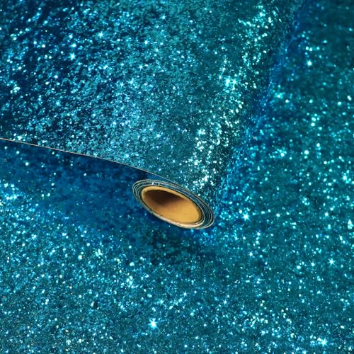 VaryFloral Wandfolie Selbstklebend 30cmx300cm Glitzer Tapete Himmelblau Glitzerfolie Selbstklebend Vintage Selbstklebende Folie Paillette Glitzerpapier Dekorfolie Möbel für Möbel Schlafzimmer Schrank VaryFloral Wandfolie Selbstklebend 30cmx300cm Glitzer Tapete Himmelblau Glitzerfolie Selbstklebend Vintage Selbstklebende Folie Paillette Glitzerpapier Dekorfolie Möbel für Möbel Schlafzimmer Schrank von VaryFloral