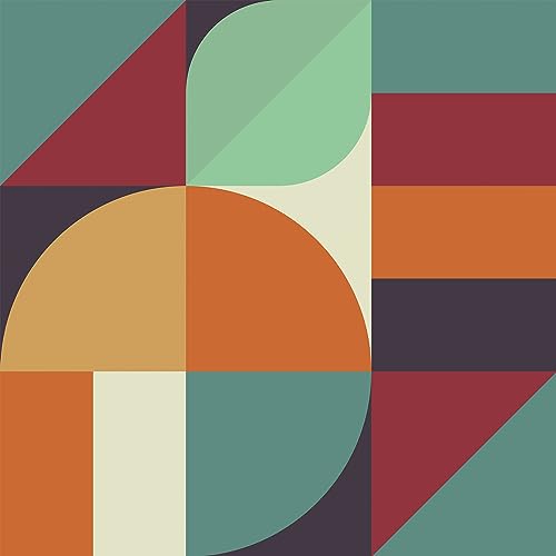 VaryPaper Geometrische Tapete Selbstklebend Klebefolie Möbel Boho-Stil 44.5cmx200cm Möbelfolie Vintage Selbstklebend Küchenrückwand Folie Retro Tapeten Wohnzimmer Muster Fototapete Schlafzimmer von VaryPaper