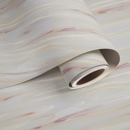 VaryPaper Marmor Tapete Selbstklebend Klebefolie Marmor 40cmx200cm Marmor Folie Selbstklebend Möbelfolie Matt Abwaschbare Tapete Küche Badezimmer Arbeitsplatte Folie Klebefolie Tisch Schrankfolie von VaryPaper