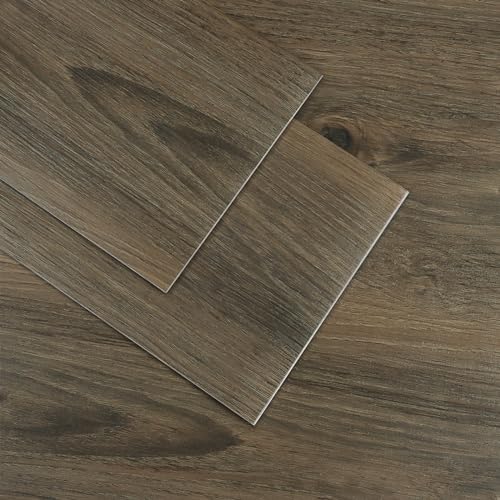 VaryPaper PVC Bodenbelag Holzoptik Braun 90cmx15cm 10 Stück Vinylboden Selbstklebend Bodenfliesen Selbstklebend Bad Linoleum Bodenbelag Venylbodenbelag Klick Selbstklebende Bodenfliesen Wohnzimmer von VaryPaper