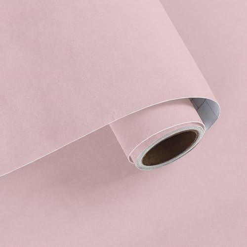 VaryPaper Samt Tapete Selbstklebend Hellrosa Klebefolie Beflockt Stoff Rosa 40cmx200cm Selbstklebende Filzfolie Velours Dekofolie Möbelfolie Samtstoff für Tische Kommode Schmuckschatulle Schrankfolie von VaryPaper