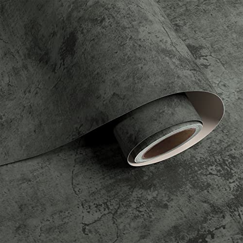 VaryPaper Selbstklebende Folie Betonoptik 81cmx900cm Wandtapete Grau Klebefolie Küchenrückwand Möbelfolie Industrial Optik Selbstklebende Folie Wand Wandtapete Badezimmer Wasserfest Tapete Badezimmer von VaryPaper