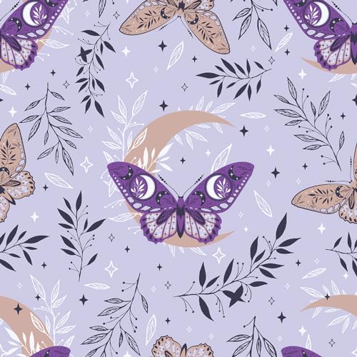 VaryPaper Selbstklebende Tapete Libellen Lila Klebefolie Motiv 44.5cmx200cm Dekofolie Selbstklebend Möbelfolie Muster Fototapete Schlafzimmer Kinderzimmer Schrankfolie Regal Folie für Möbel von VaryPaper