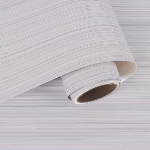 VaryPaper Selbstklebende Tapete Stoffoptik Modern 40cmx200cm Klebefolie Möbel Matt Strukturtapete Gestreift Selbstklebend Möbelfolie Wandtapete Wohnzimmer Schlafzimmer Schrankfolie Tisch Kommode von VaryPaper