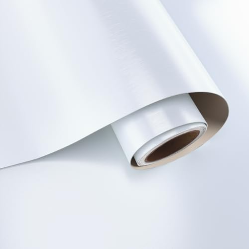 VaryPaper Selbstklebende Tapete Weiß Metallfolie Selbstklebend 40cmx200cm Klebefolie Edelstahl Gebürstet Hitzebeständig Möbelfolie Weiß Folie Arbeitsplatte Küche Kühlschrank Folie Tisch VaryPaper Selbstklebende Tapete Weiß Metallfolie Selbstklebend 40cmx200cm Klebefolie Edelstahl Gebürstet Hitzebeständig Möbelfolie Weiß Folie Arbeitsplatte Küche Kühlschrank Folie Tisch von VaryPaper