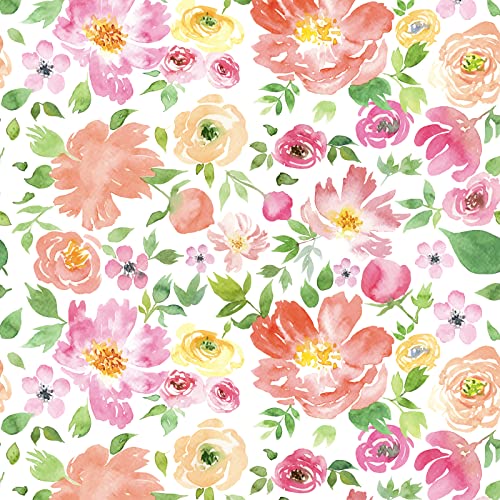 VaryPaper Tapete Selbstklebend Blumen Rosa 44.5cmx200cm Fototapete Blumen Selbstklebende Folie für Möbel Klebefolie Möbel Möbelfolie Selbstklebend Wandtapete Kinderzimmer Wohnzimmer Schrankfolie von VaryPaper