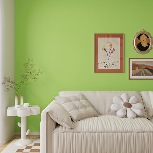 VaryPaper Tapete Selbstklebend Grasgrün Modern 40cmx200cm Klebefolie Möbel Matt Dekofolie Selbstklebend Möbelfolie Grün Vinyltapete Kinderzimmer Wohnzimmer Klebefolie Tisch Kommode Schrankfolie von VaryPaper