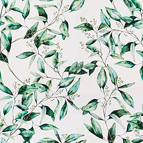 VaryPaper Tapete Blätter Fototapete Dschungel Selbstklebend Blumentapete Vintage Wandtapete Grüne Blätter Klebefolie Muster Schlafzimmer Tapeten Tropische Deckentapete Möbelfolie Botanica 45cm×3m von VaryPaper