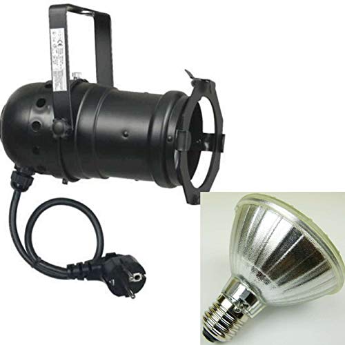 PAR 30 Spot-Light Scheinwerfer SCHWARZ black PAR-30 incl. 11 Watt LED Leuchtmittel & Kabel mit Schuko-Stecker von Varytec