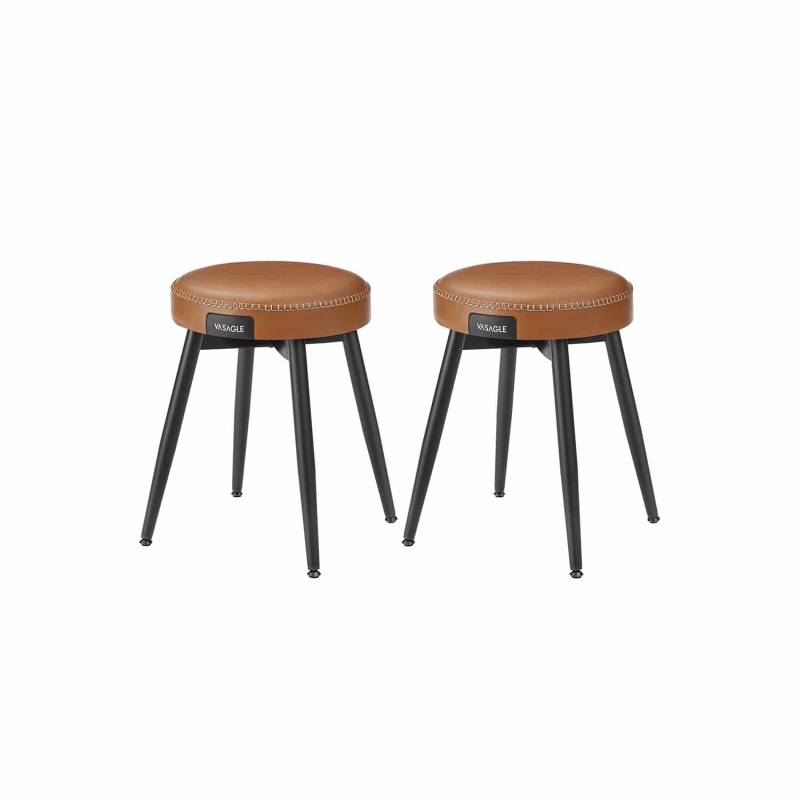 2er Set EKHO Kollektion - Esszimmerstühle karamellbraun von Vasagle