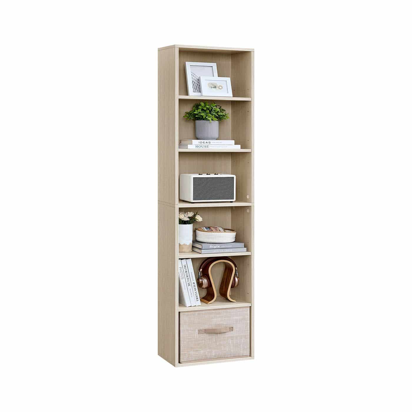 6-stöckiges Standregal 24 x 40 x 178,5 cm naturbeige 6-stöckiges Standregal 24 x 40 x 178,5 cm naturbeige von Vasagle