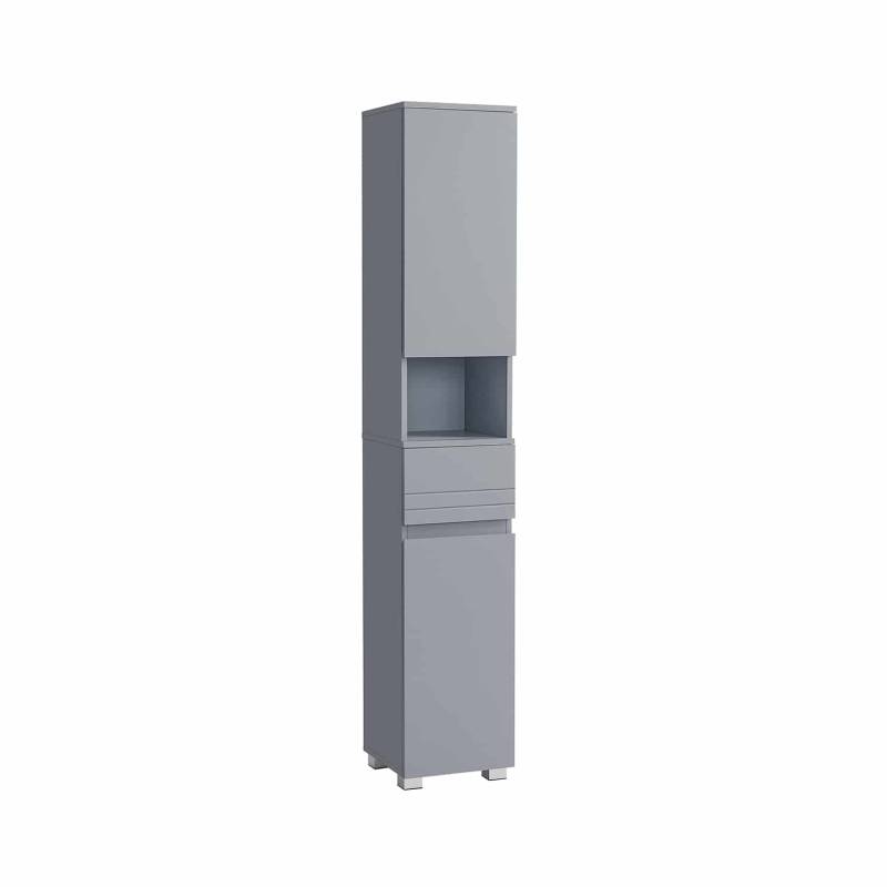 Badezimmerschrank 30 x 30 x 170 cm mystisches Grau von Vasagle