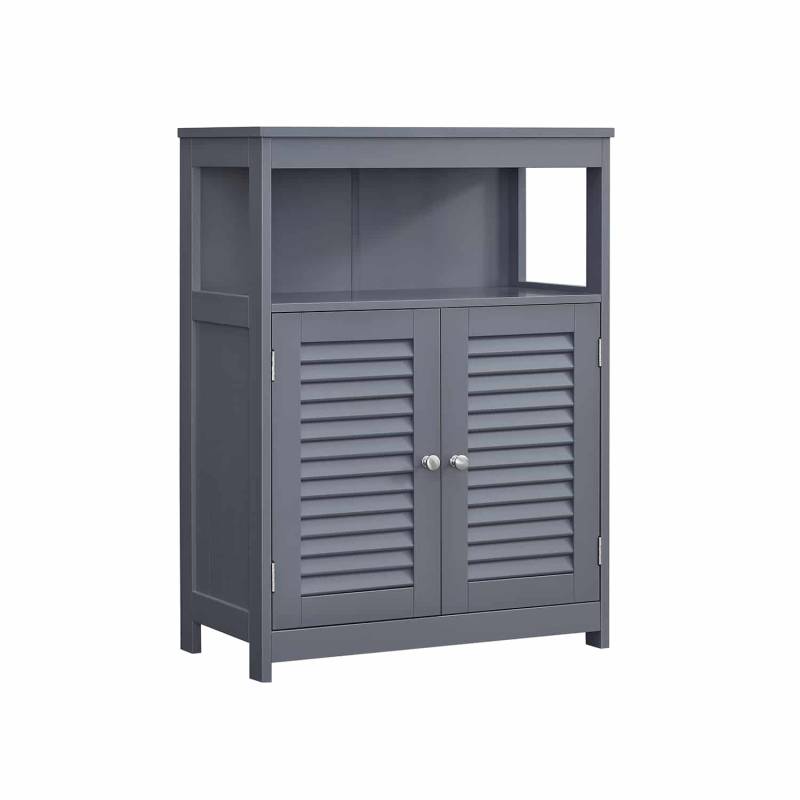 Badezimmerschrank 30 x 60 x 80 cm grau von Vasagle