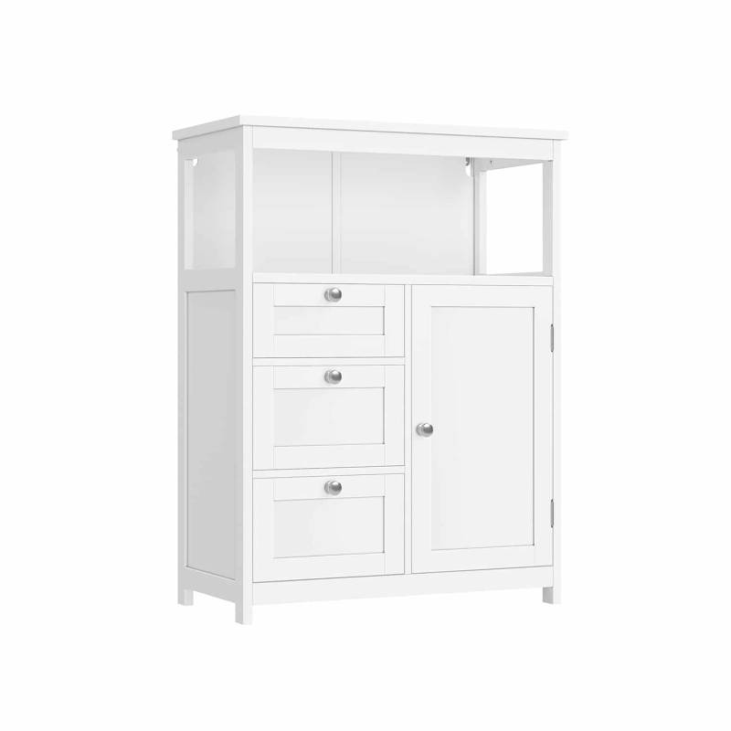 Badezimmerschrank 30 x 60 x 80 cm mit 3 Schubladen von Vasagle