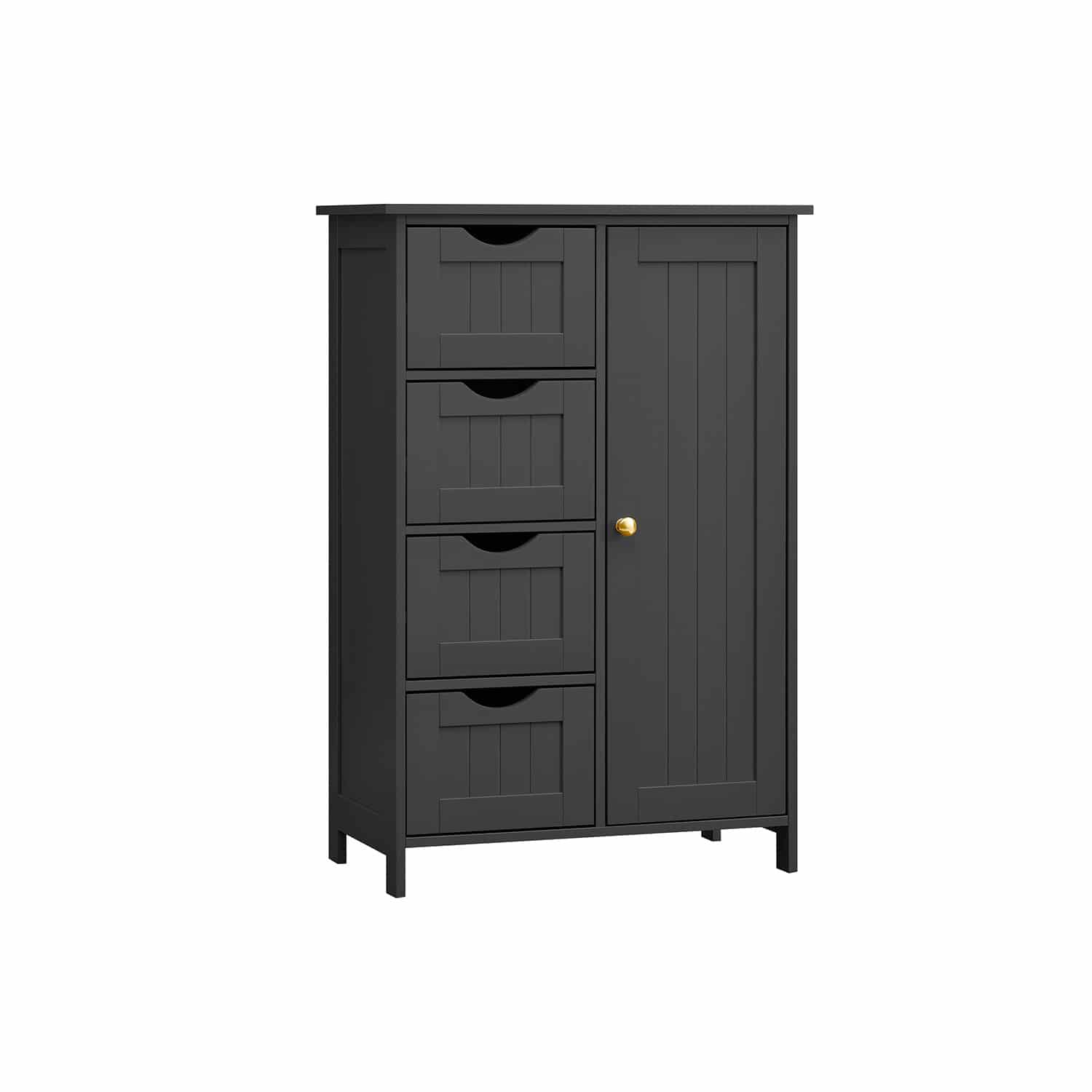 Badezimmerschrank 4 Schubladen 30 x 55 x 82 cm tintenschwarz Badezimmerschrank 4 Schubladen 30 x 55 x 82 cm tintenschwarz von Vasagle