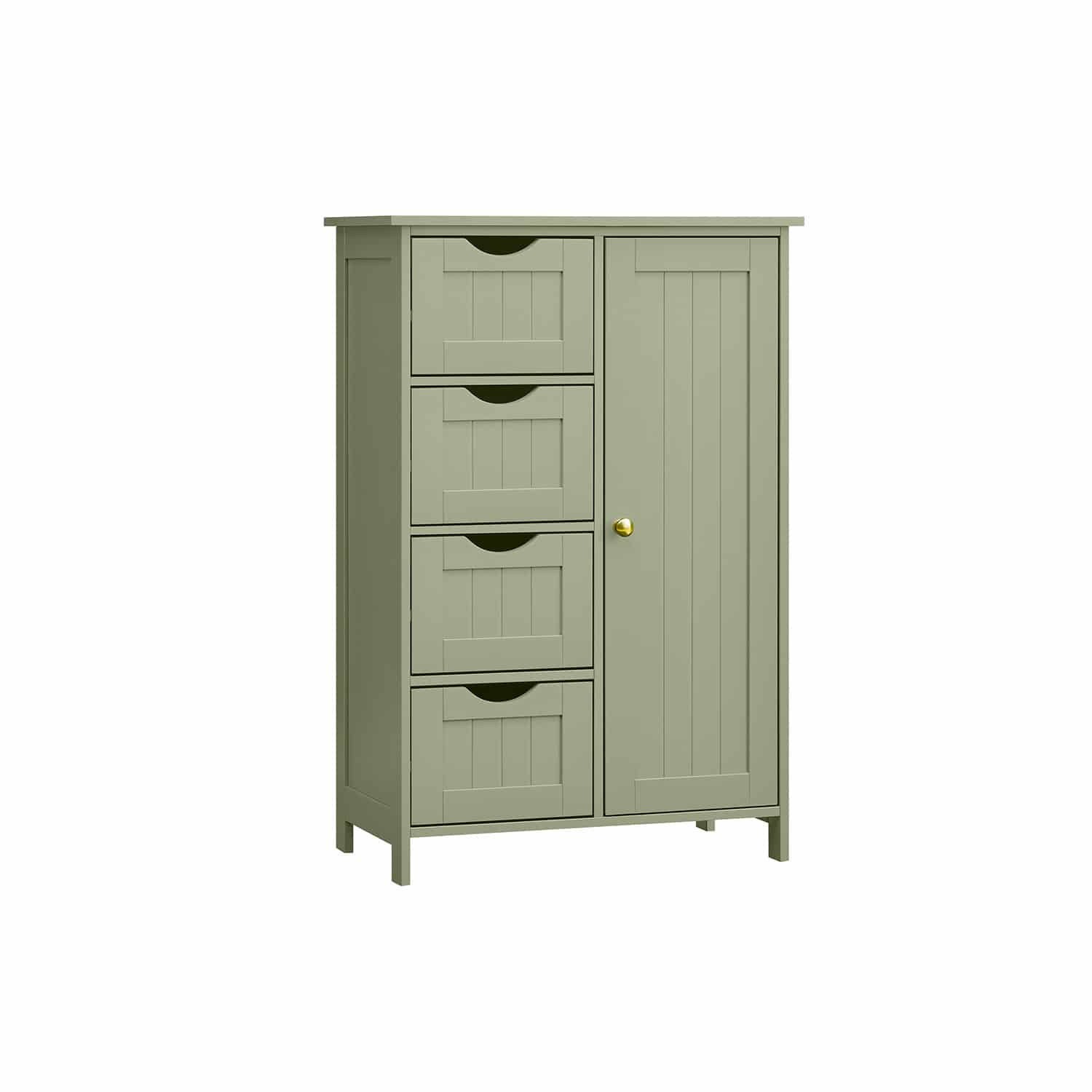 Badezimmerschrank 4 Schubladen 30 x 55 x 82 cm waldgrün Badezimmerschrank 4 Schubladen 30 x 55 x 82 cm waldgrün von Vasagle