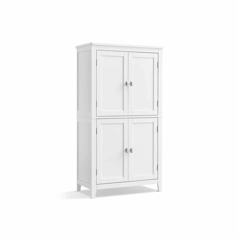 Badezimmerschrank mit 4 Türen klassikweiß von Vasagle