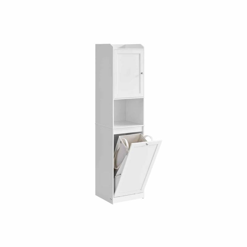 Badezimmerschrank mit Wäschekorb 40 x 40 x 170 cm von Vasagle