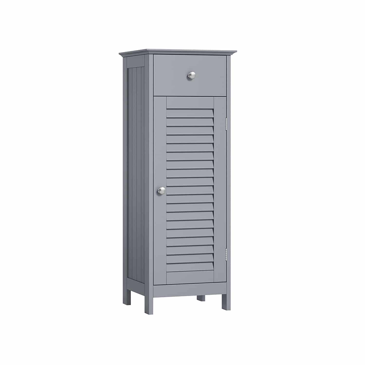 Badezimmerschrank schmal mit Schublade und Lamellentür Badezimmerschrank schmal mit Schublade und Lamellentür von Vasagle