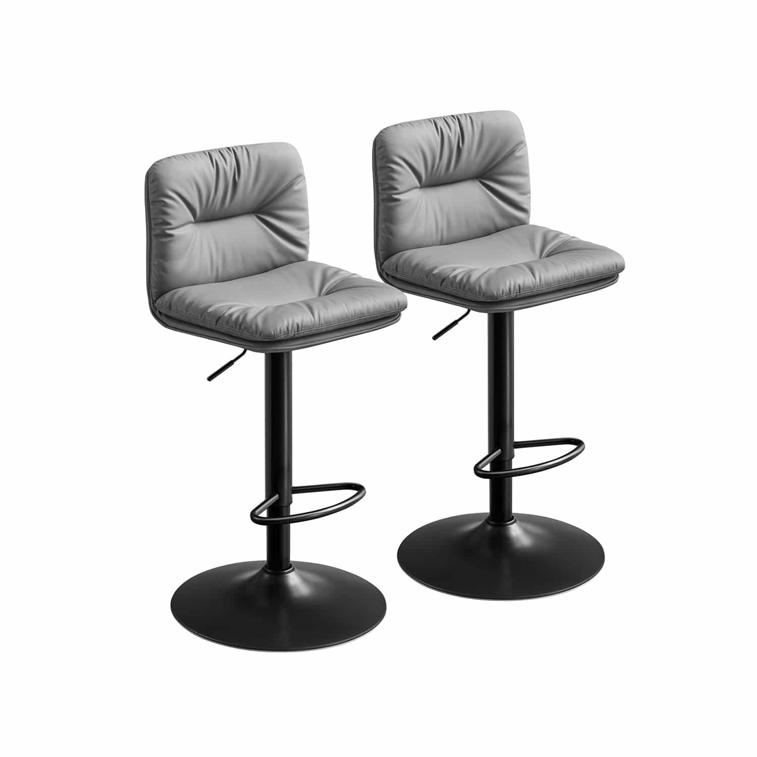 Barhocker 2er Set 360° drehbar grau von Vasagle