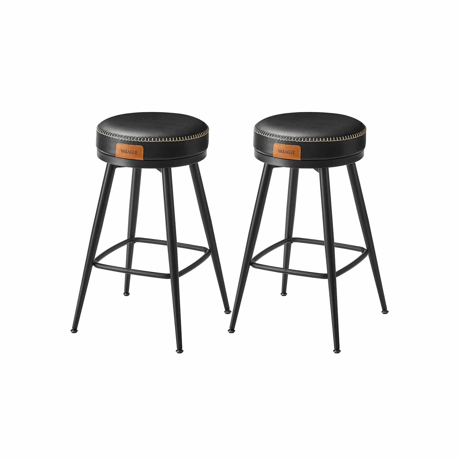 Barhocker 2er Set 65 cm hoch karamellbraun von Vasagle