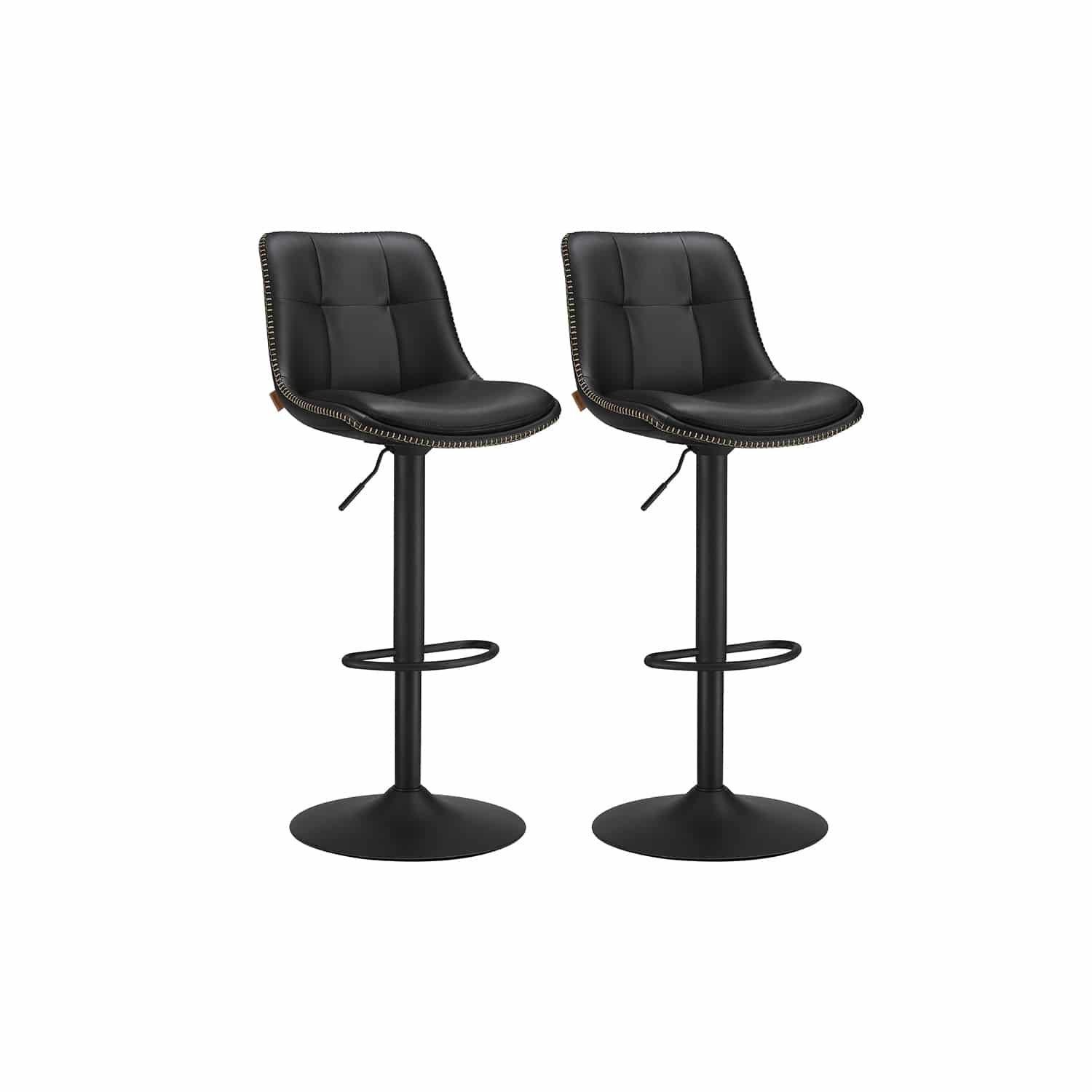 Barhocker 2er Set mit Rückenlehne tintenschwarz Barhocker 2er Set mit Rückenlehne tintenschwarz von Vasagle