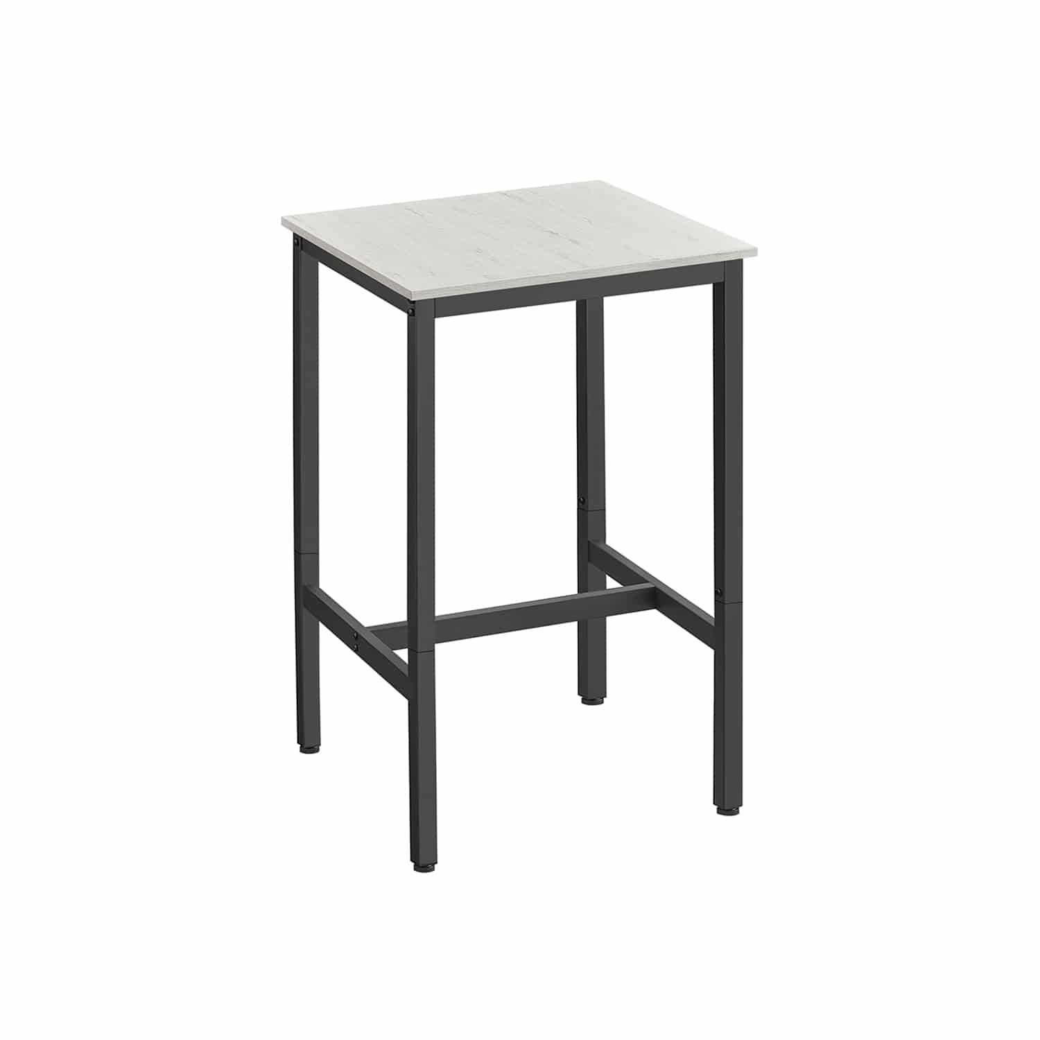 Bartisch mit Stahlgestell 60 x 60 x 92 cm vintageweiß-schwarz Bartisch mit Stahlgestell 60 x 60 x 92 cm vintageweiß-schwarz von Vasagle