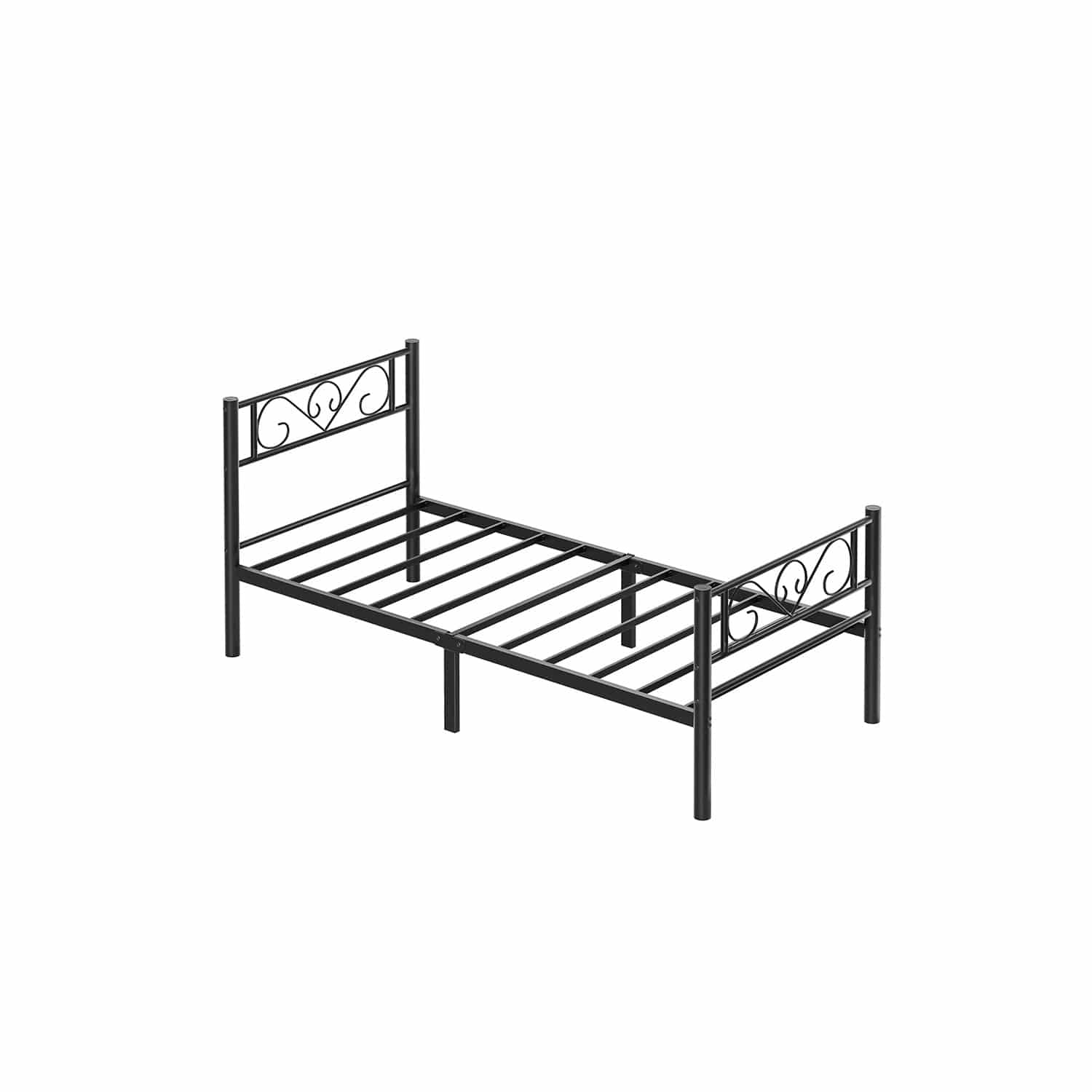 Bett 90 x 190 cm Einzelbett aus Metall einfache Montage Bett 90 x 190 cm Einzelbett aus Metall einfache Montage von Vasagle