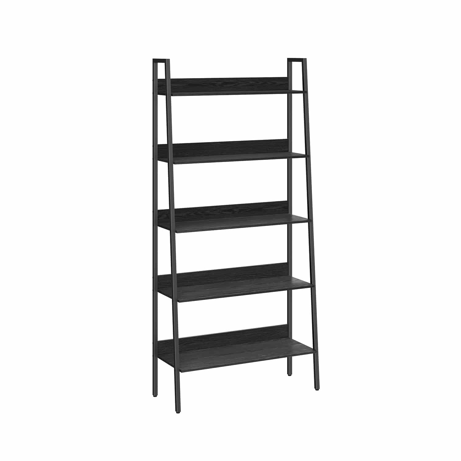 Bücherregal 5 Ebenen Industrie-Design ebenholzschwarz-tintenschwarz von Vasagle