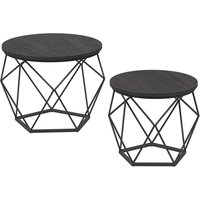 Couchtisch-Set schwarz 2 Stück von Vasagle