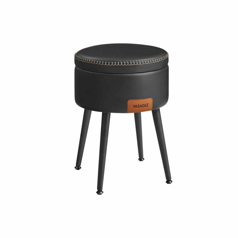 EKHO Kollektion - Sitzhocker Mid-Century-Stil tintenschwarz von Vasagle