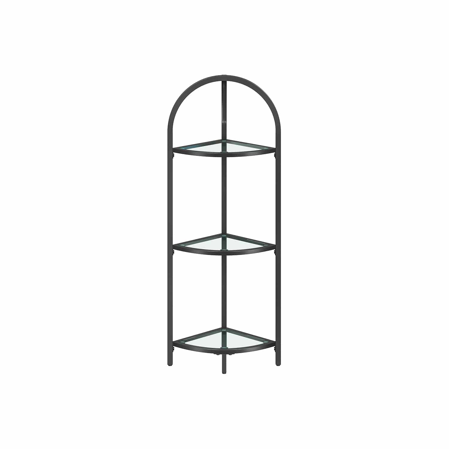 Eckregal 3 Ebenen mit Ablagen aus Hartglas Eckregal 3 Ebenen mit Ablagen aus Hartglas von Vasagle