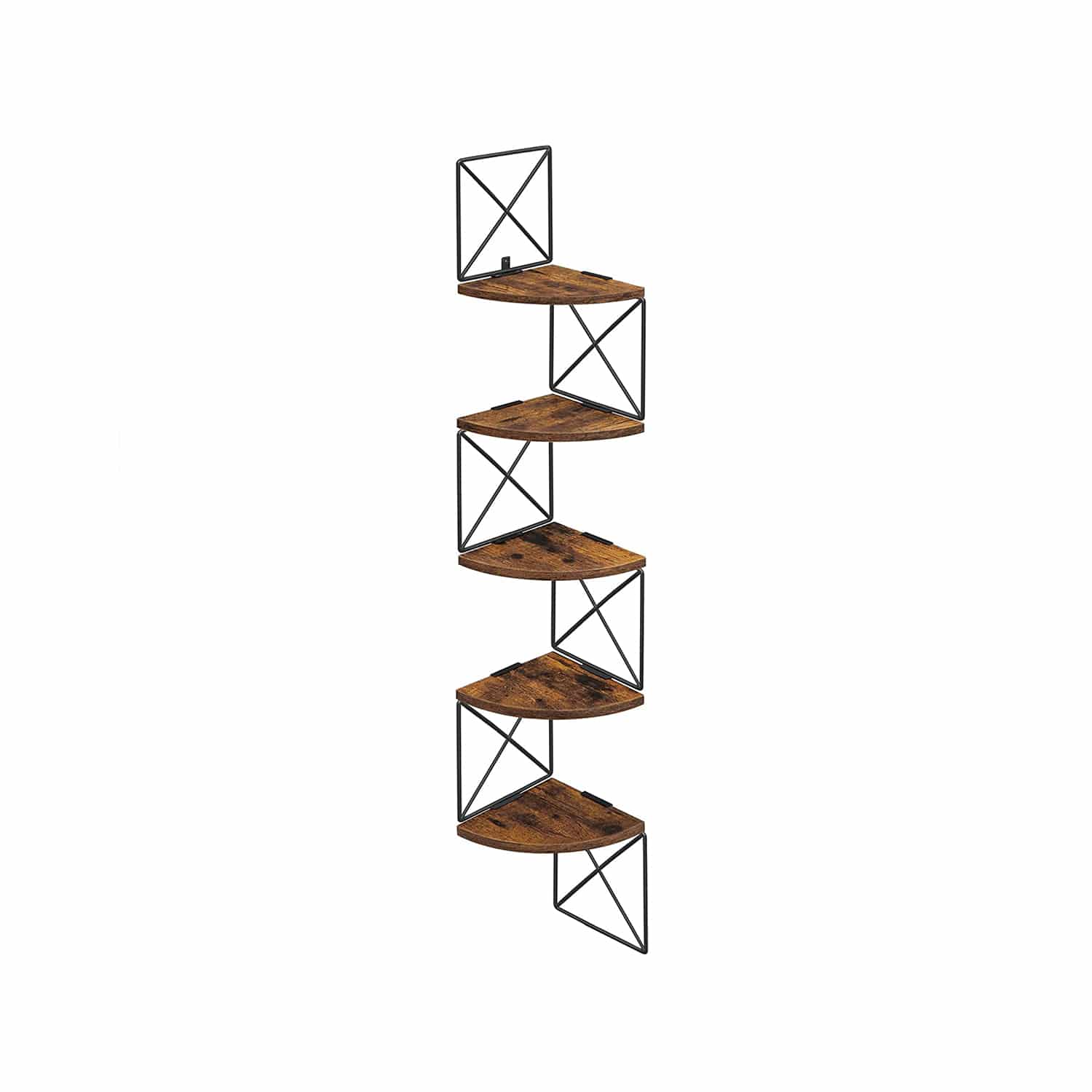 Eckregal mit 5 Ebenen Wandmontage von Vasagle