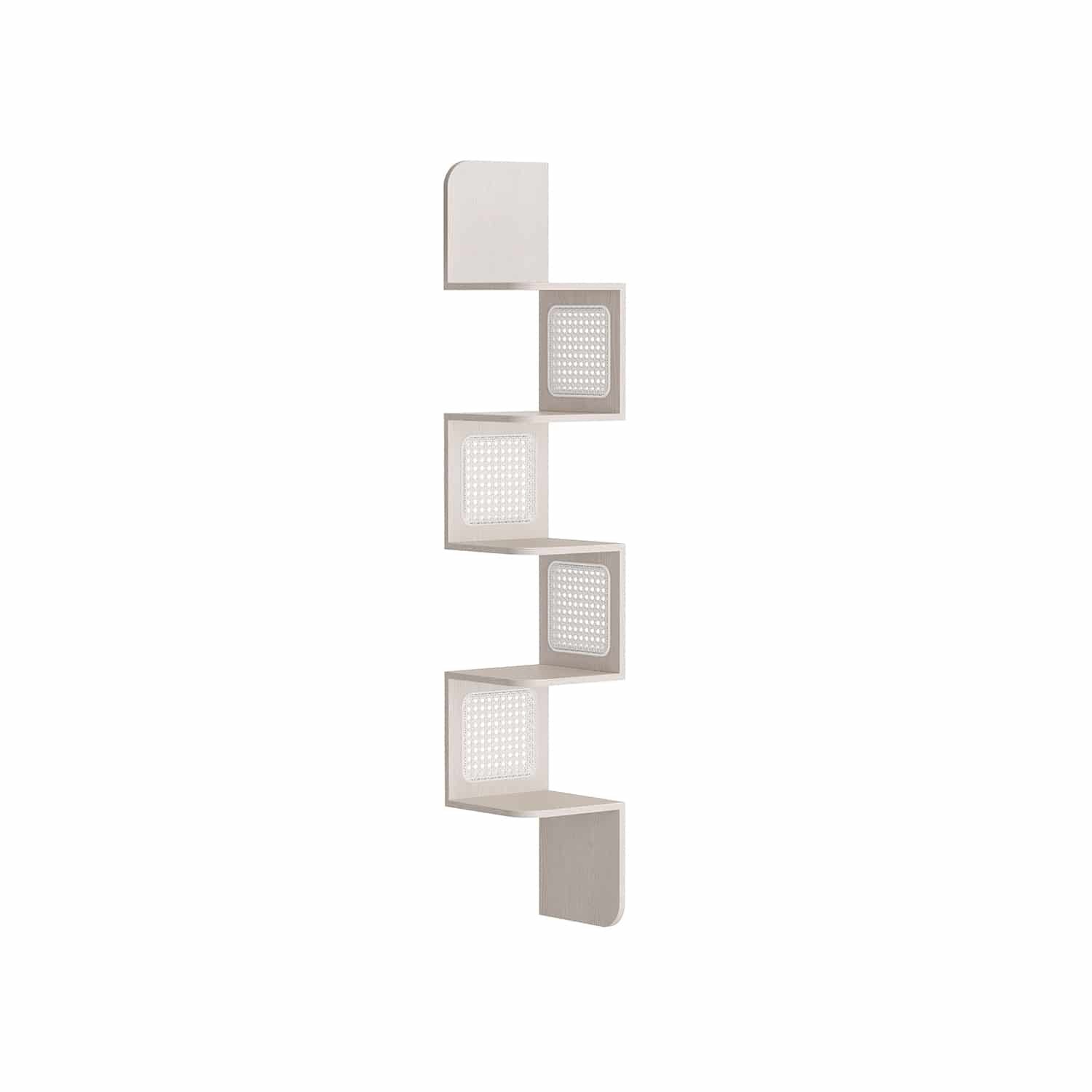 Eckregal mit 5 Ebenen in Zickzack-Form haferflockenbeige Eckregal mit 5 Ebenen in Zickzack-Form haferflockenbeige von Vasagle