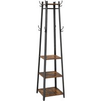 Garderobe mit 3 Ablagen, Haken, Kleiderstange Garderobe mit 3 Ablagen, Haken, Kleiderstange von Vasagle
