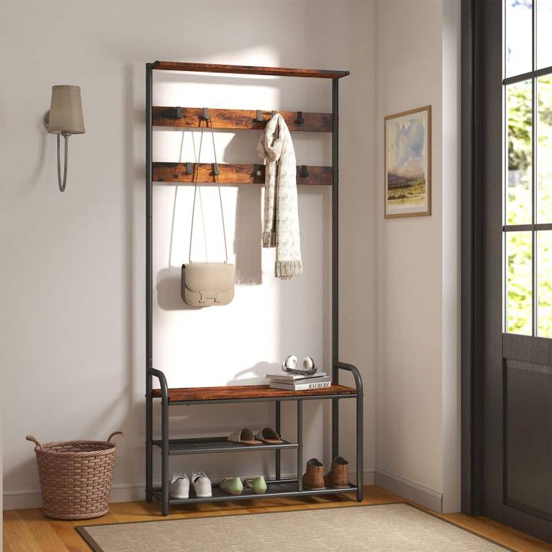 Garderobenständer, Garderobe, Kleiderständer 9 Haken von Vasagle