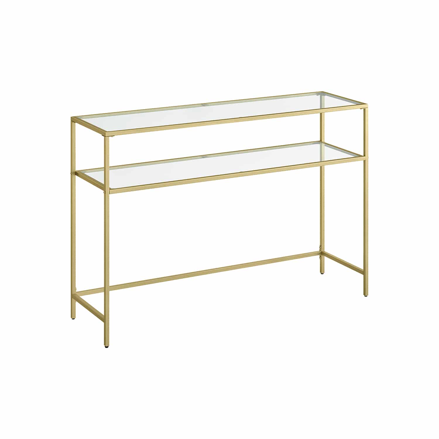 Konsolentisch modern verstellbar goldfarben-transparent Konsolentisch modern verstellbar goldfarben-transparent von Vasagle
