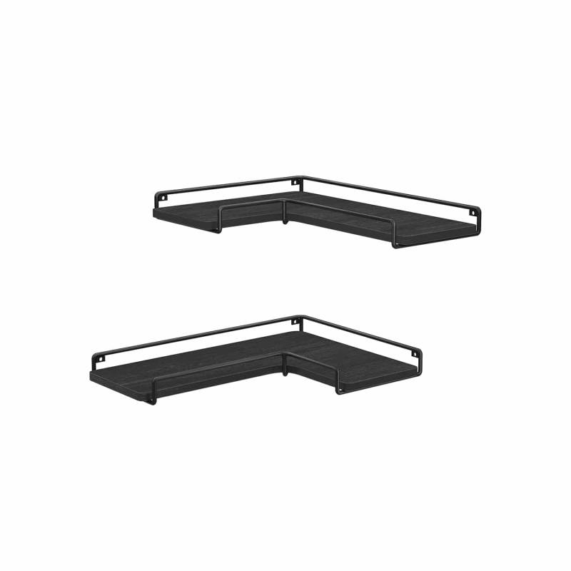 L-förmiges Eckregal Industrie-Design schwarz von Vasagle