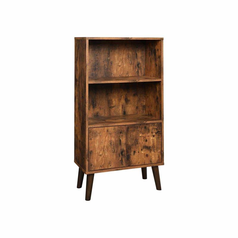 Retro Bücherschrank mit Türen 60 x 30 x 120 cm von Vasagle