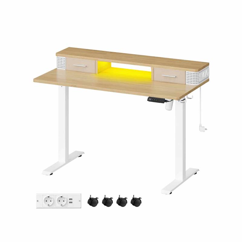 Schreibtisch höhenverstellbar und elektrisch 60 x 120 x (72-120) cm von Vasagle