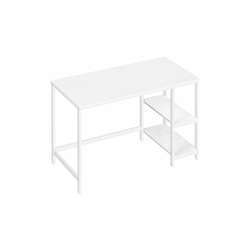 Schreibtisch mit 2 Ablagen modern ahornweiß von Vasagle