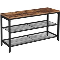 Schuhbank mit 2 Gitterablagen 80 x 30 x 44,5 cm von Vasagle