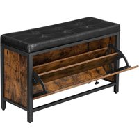 Schuhe Bank, 80x30x51cm, Schwarz von Vasagle