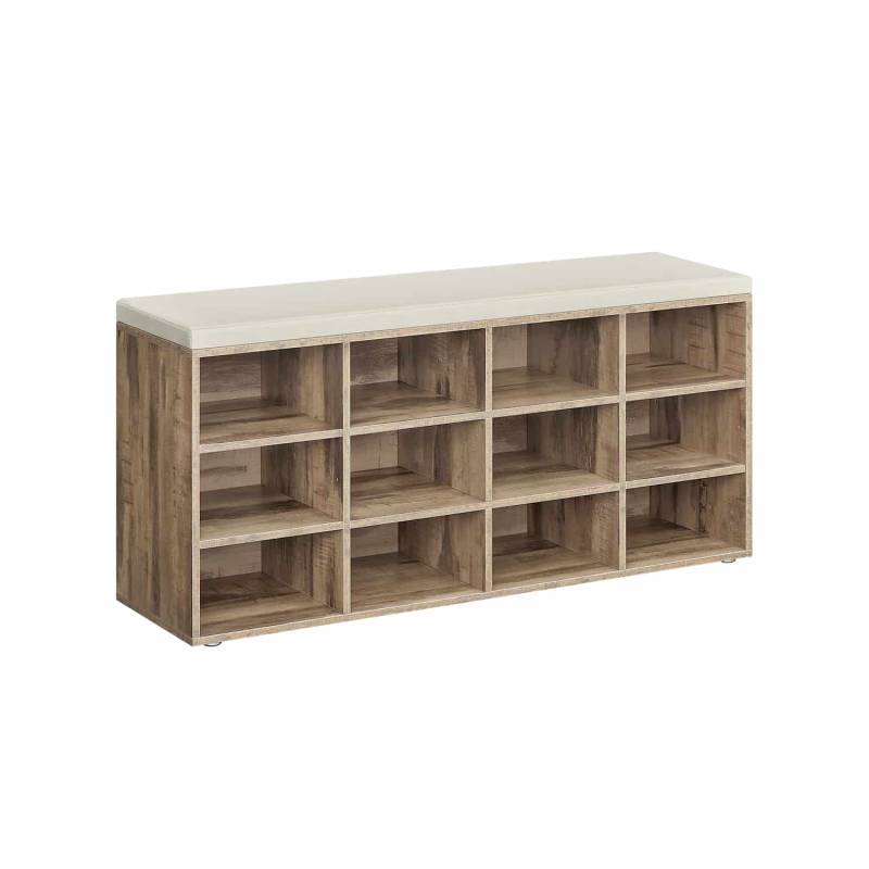 Schuhregal mit Sitzfläche 30,3 x 104 x 48 cm kamelbraun Schuhregal mit Sitzfläche 30,3 x 104 x 48 cm kamelbraun von Vasagle