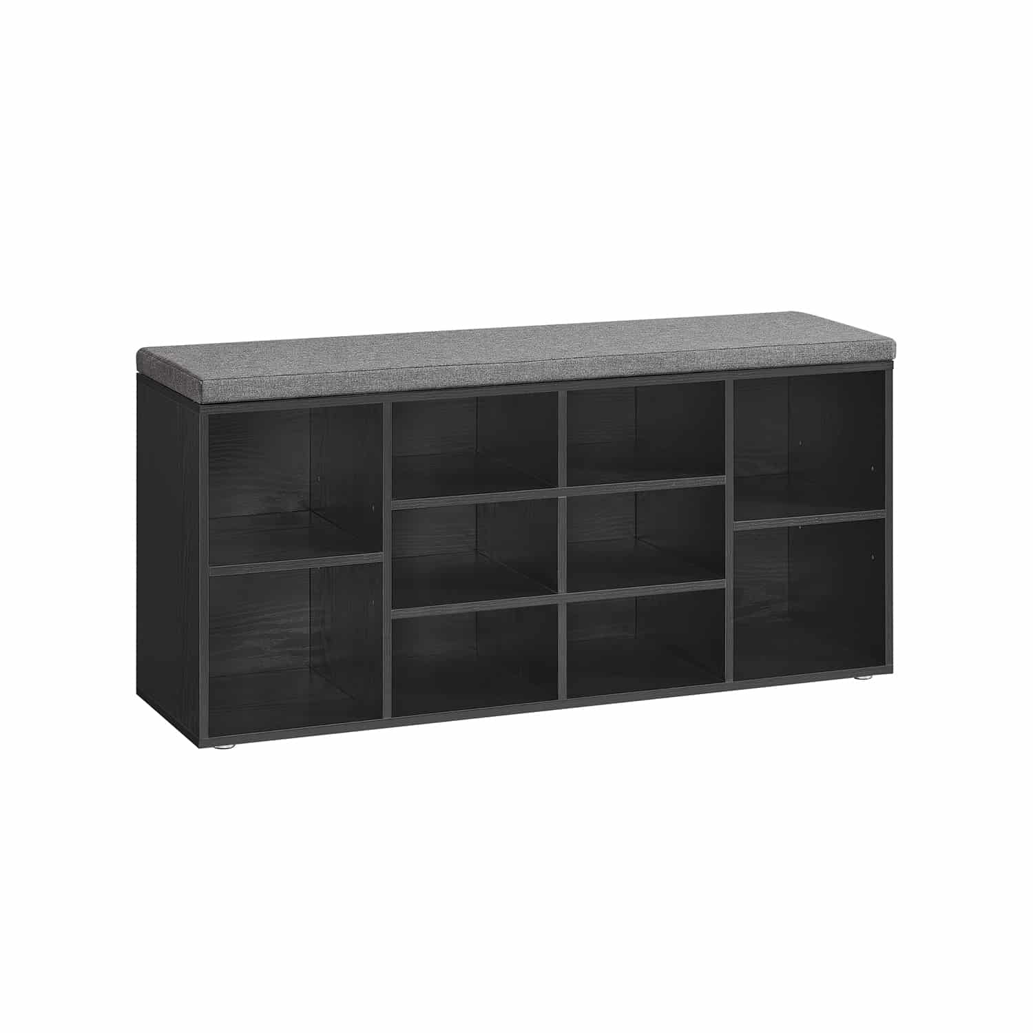 Schuhregal mit Sitzfläche 30 x 104 x 48 cm ebenholzschwarz von Vasagle