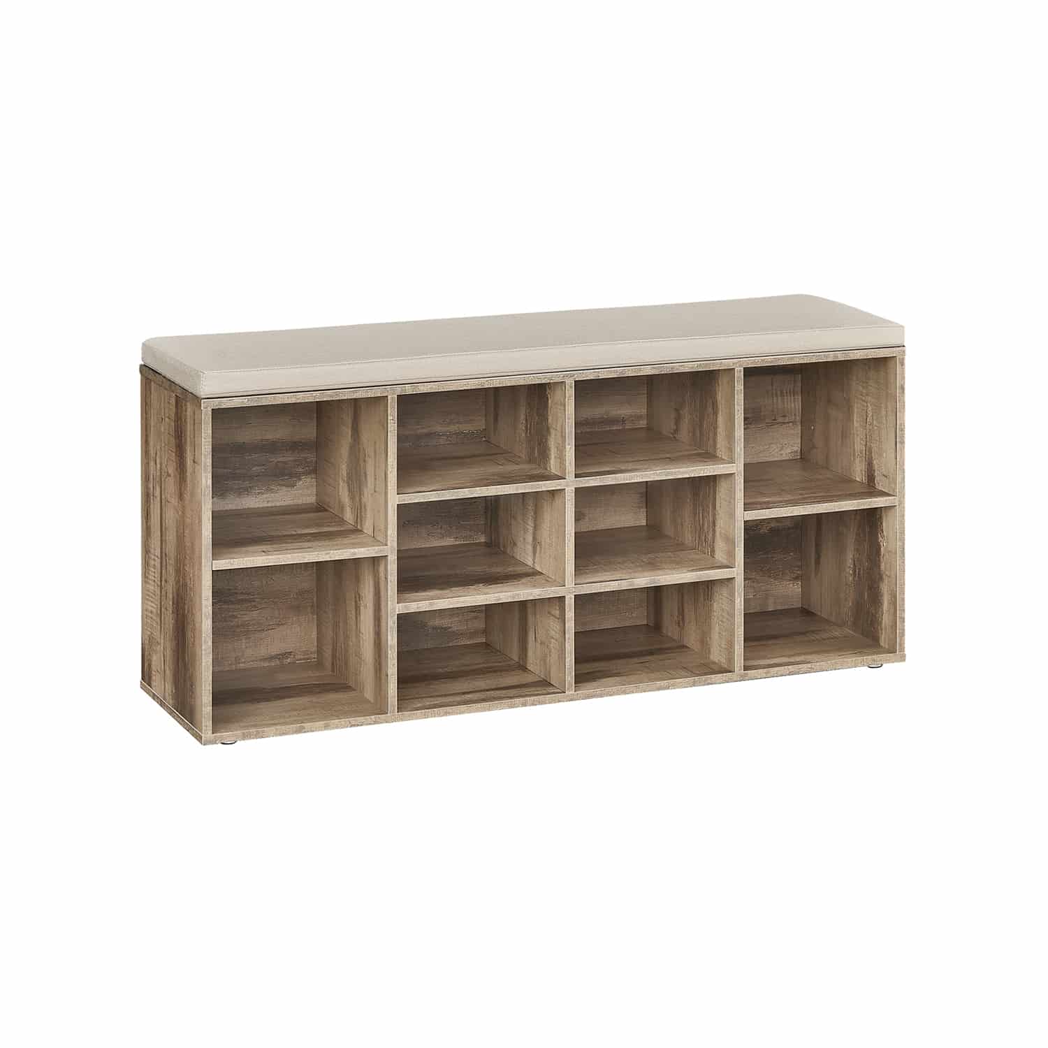 Schuhregal mit Sitzfläche 30 x 104 x 48 cm kamelbraun Schuhregal mit Sitzfläche 30 x 104 x 48 cm kamelbraun von Vasagle